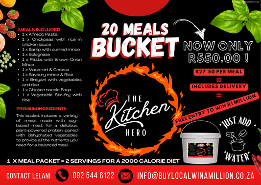 The Kitchen Hero 20 Meal Bucket - 20 Nutritious Meals + FREE Contest Entry