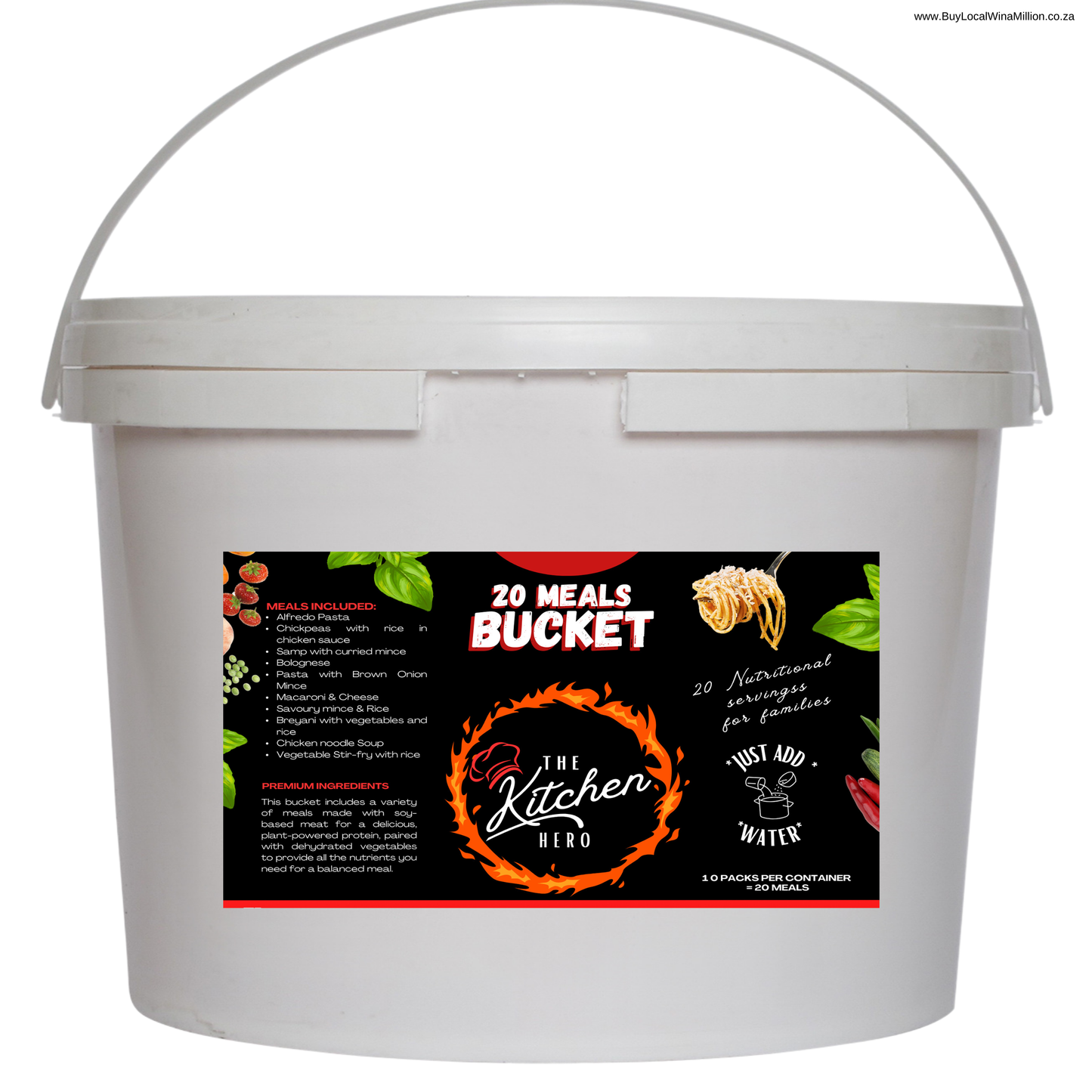 The Kitchen Hero 20 Meal Bucket - 20 Nutritious Meals + FREE Contest Entry